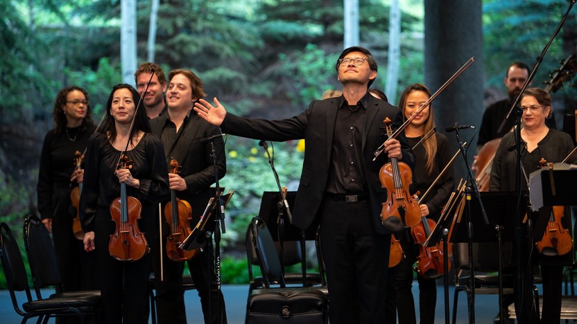 SPCO violinists at 2021 Bravo! Vail music festival